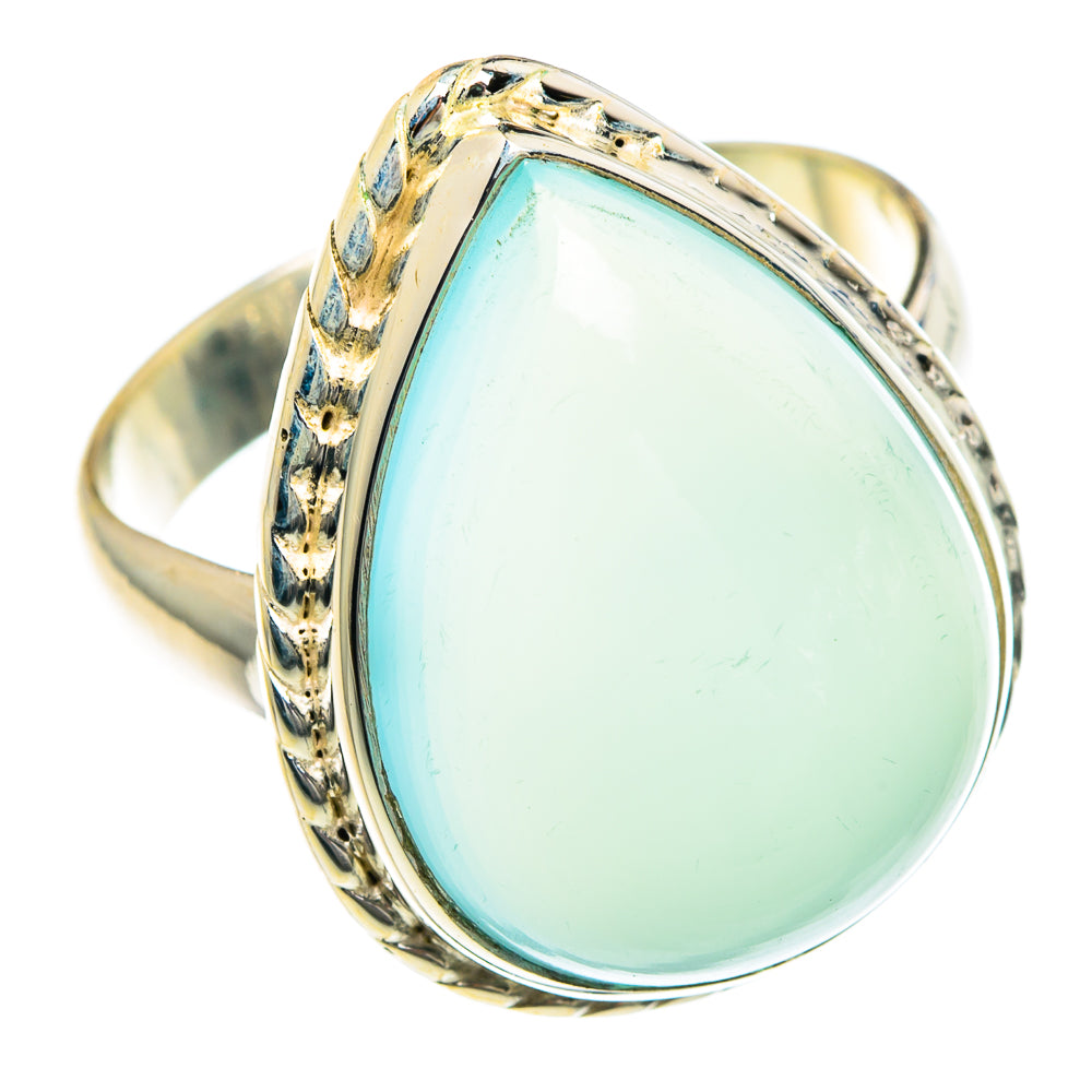 Aqua Chalcedony Rings handcrafted by Ana Silver Co - RING88254