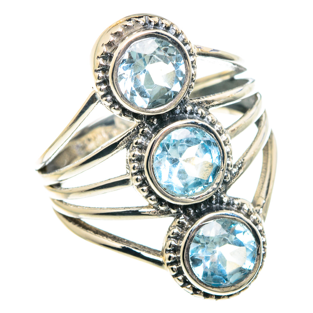 Blue Topaz Rings handcrafted by Ana Silver Co - RING88257