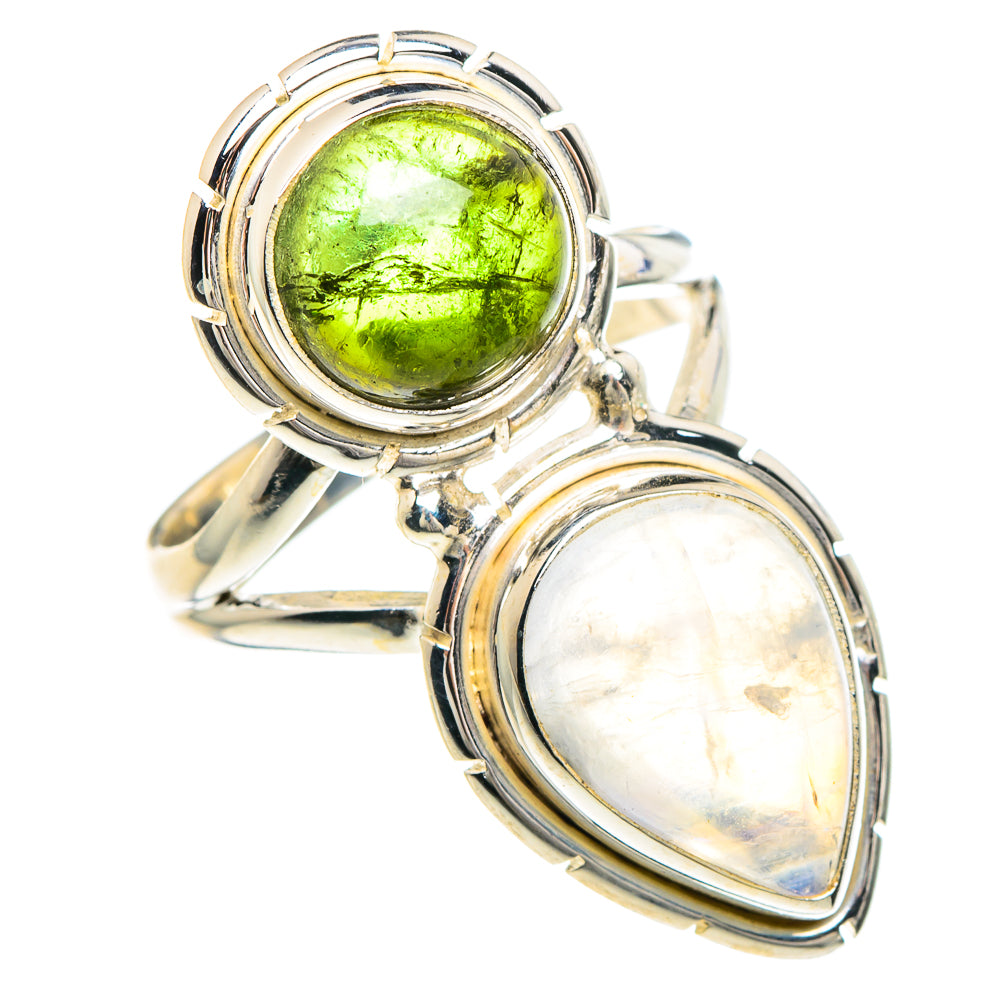 Rainbow Moonstone Rings handcrafted by Ana Silver Co - RING88264