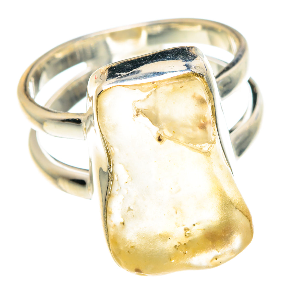Libyan Desert Glass Rings handcrafted by Ana Silver Co - RING88268