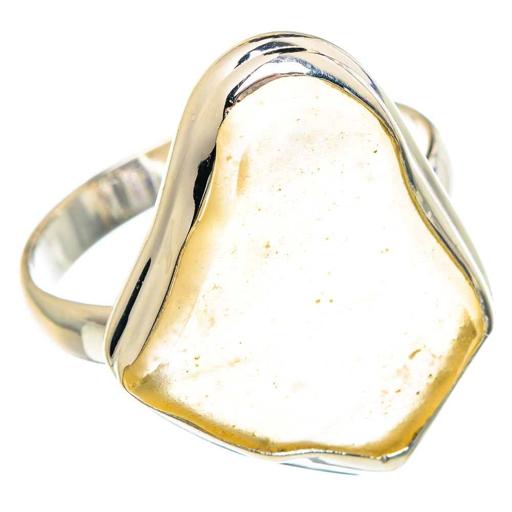 Libyan Desert Glass Rings handcrafted by Ana Silver Co - RING88396