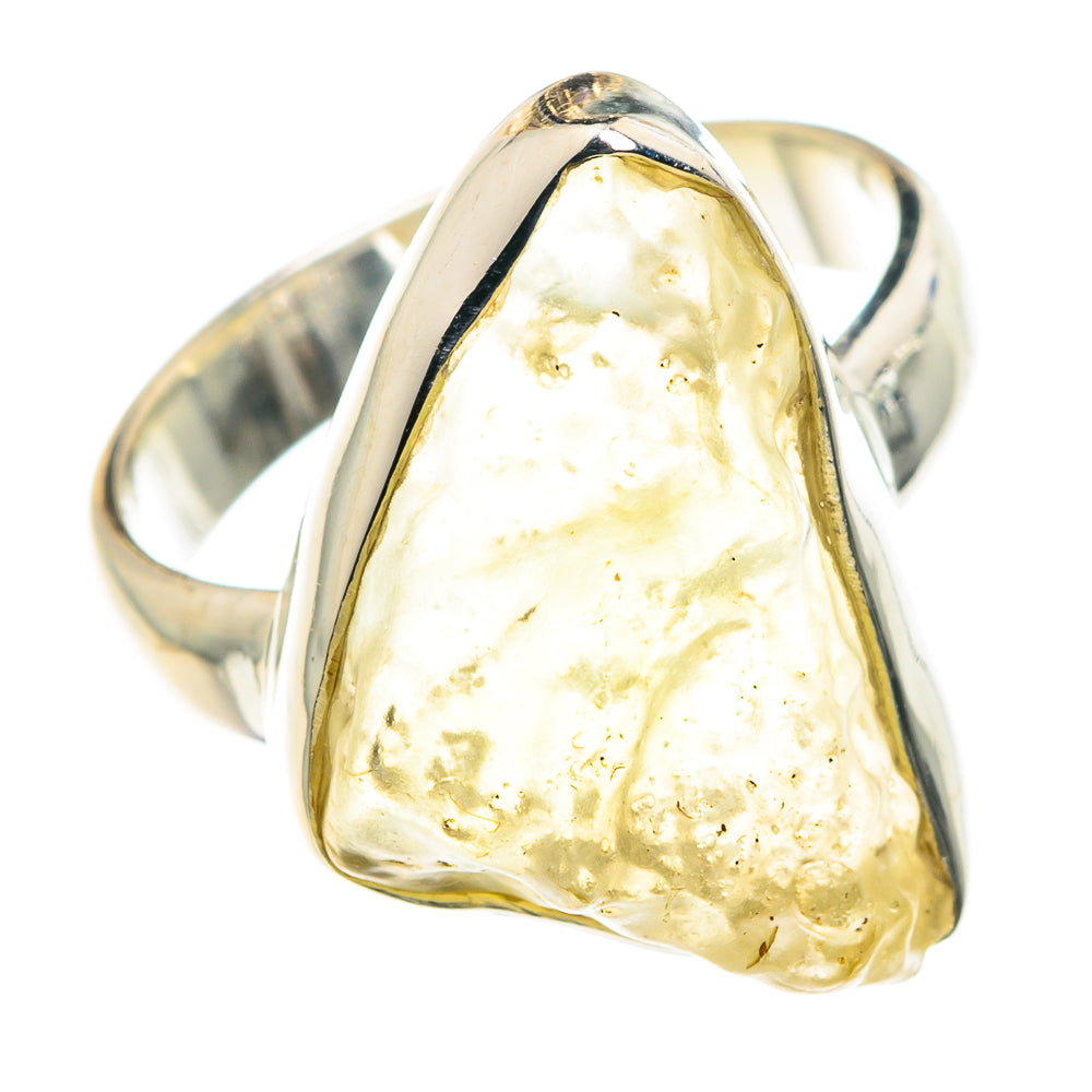 Libyan Desert Glass Rings handcrafted by Ana Silver Co - RING88452 - Photo 2