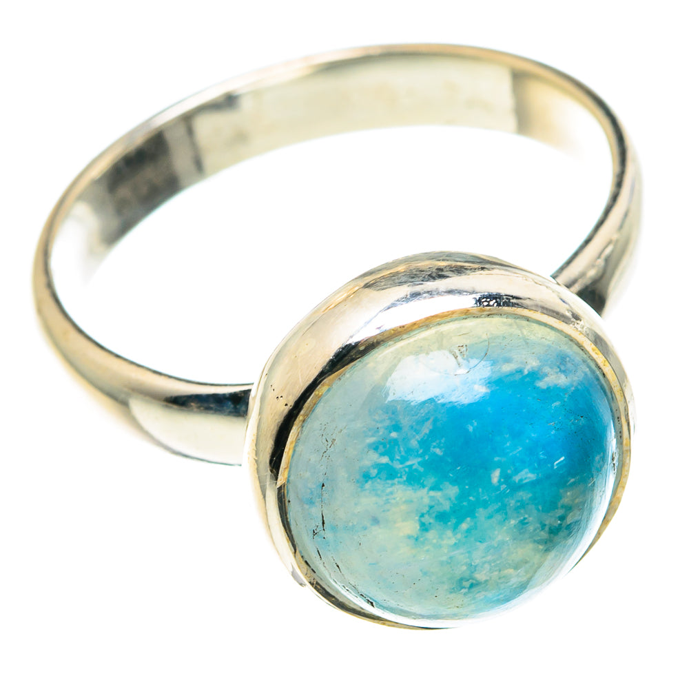 Rainbow Moonstone Rings handcrafted by Ana Silver Co - RING88473