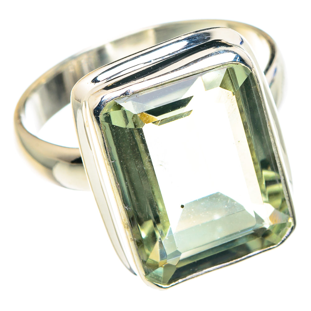 Green Amethyst Rings handcrafted by Ana Silver Co - RING88503