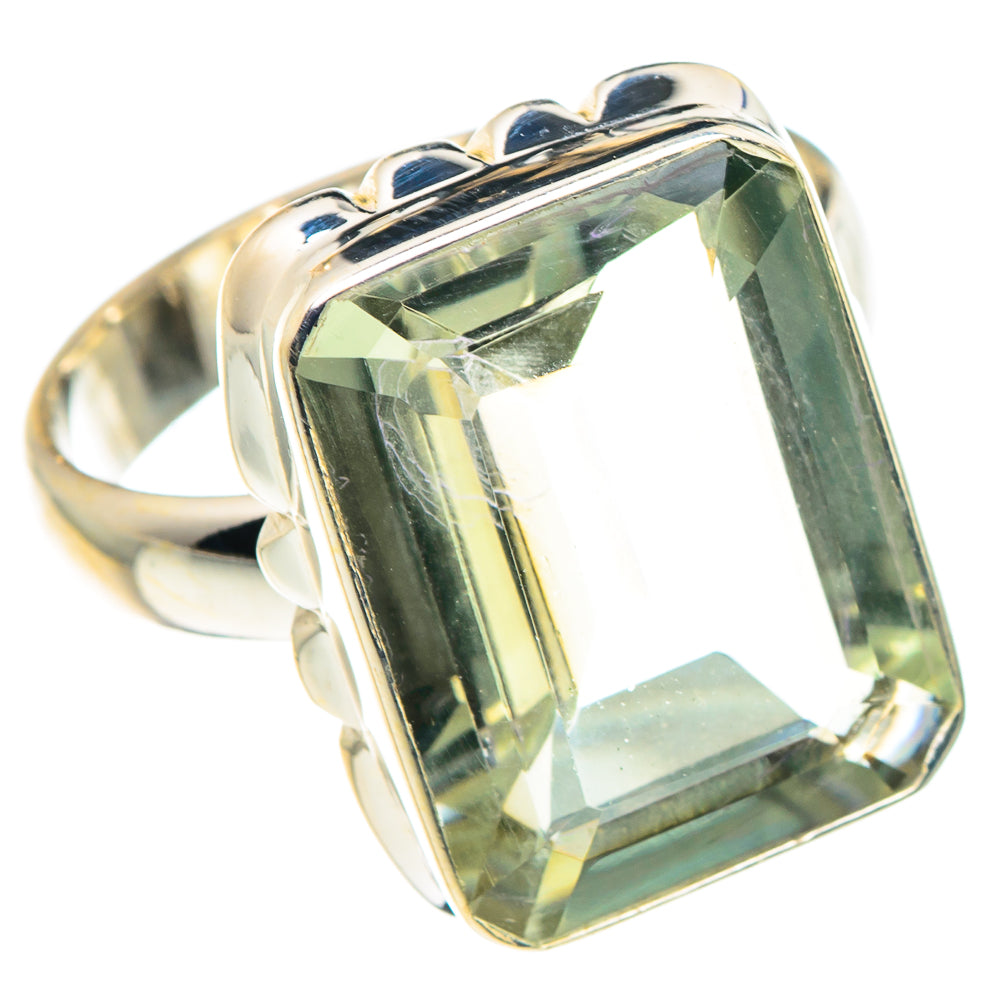 Green Amethyst Rings handcrafted by Ana Silver Co - RING88527