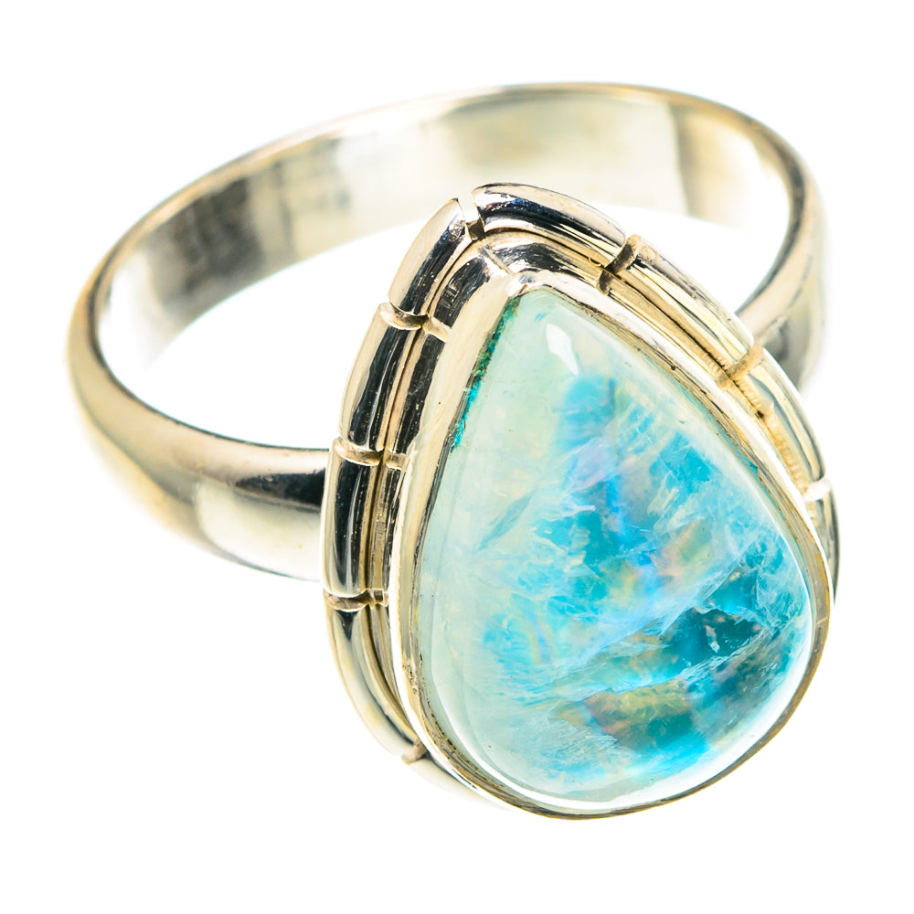 Rainbow Moonstone Rings handcrafted by Ana Silver Co - RING88528