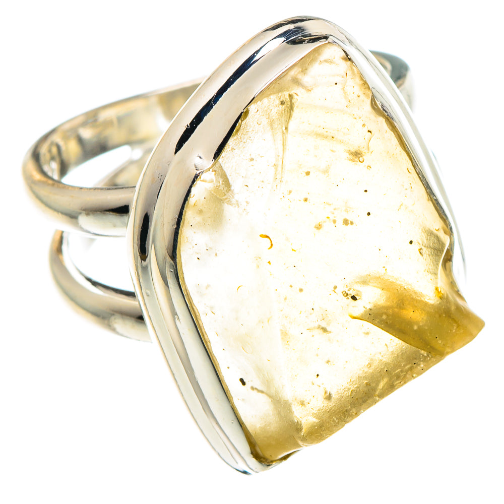 Libyan Desert Glass Rings handcrafted by Ana Silver Co - RING88534