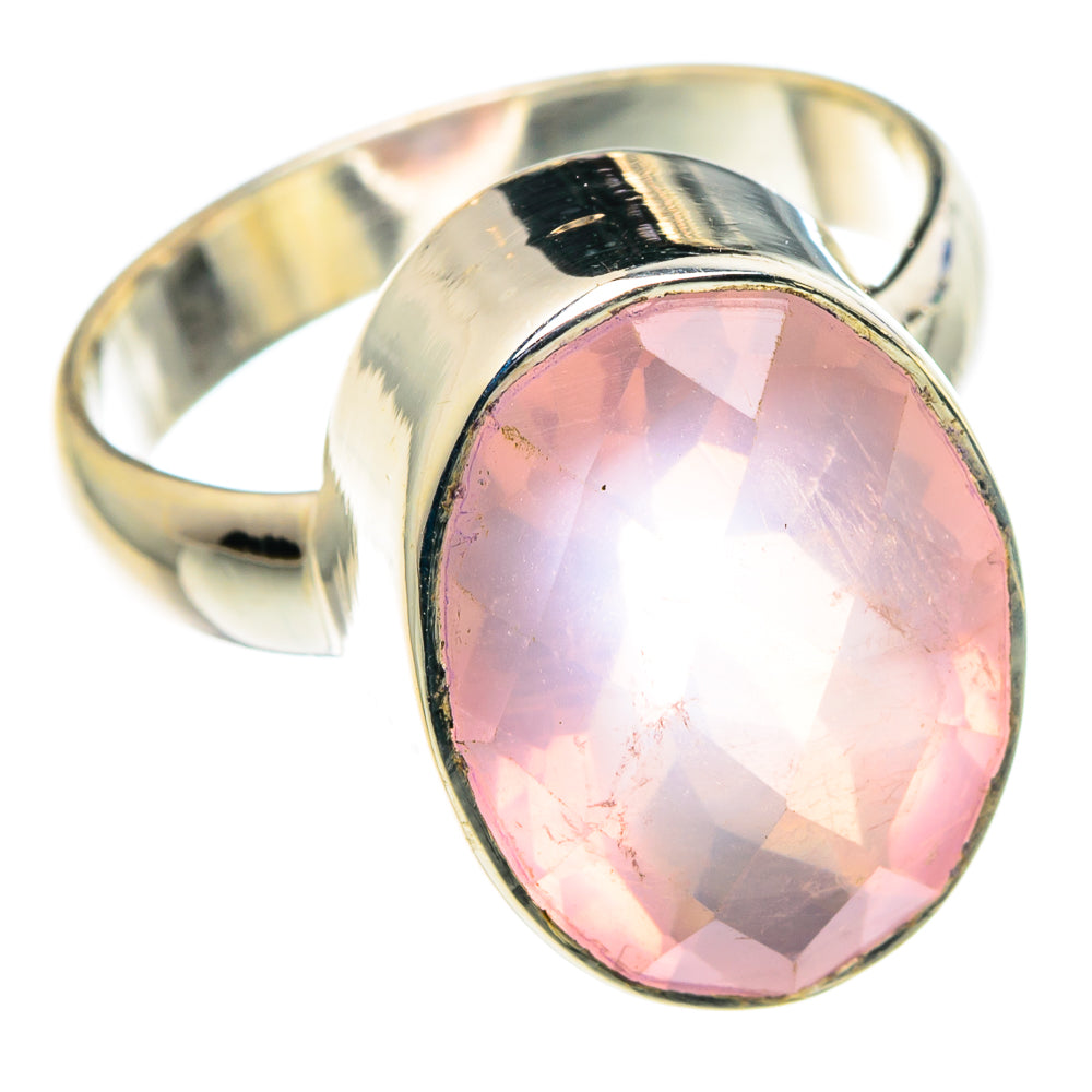 Rose Quartz Rings handcrafted by Ana Silver Co - RING88536