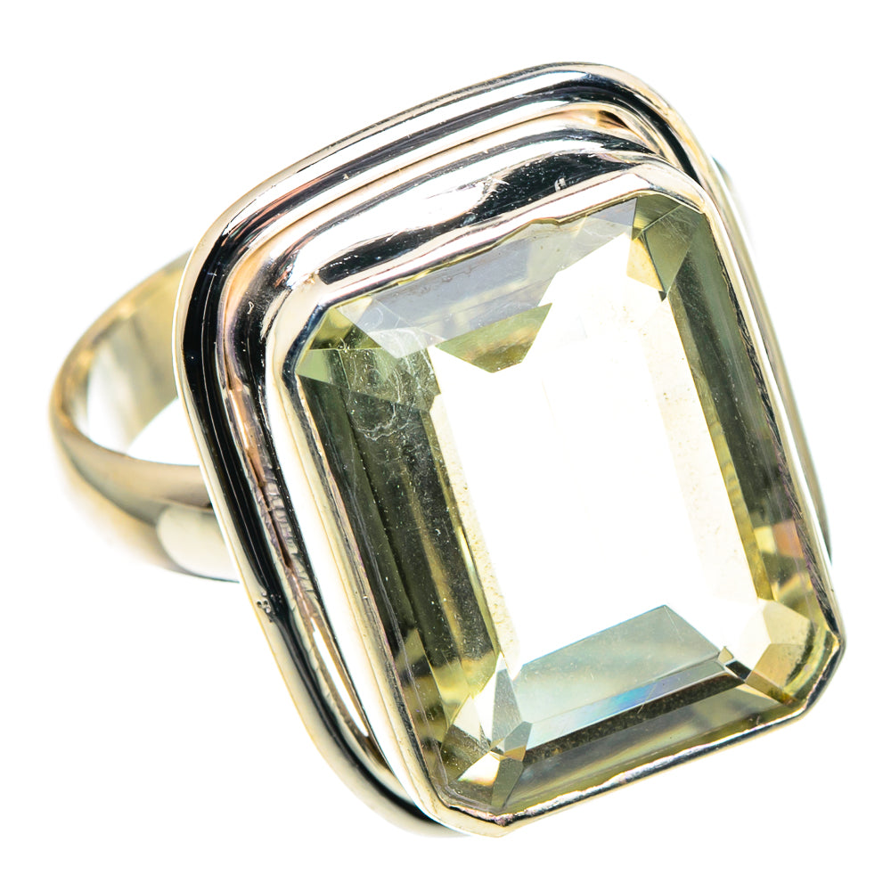 Green Amethyst Rings handcrafted by Ana Silver Co - RING88577