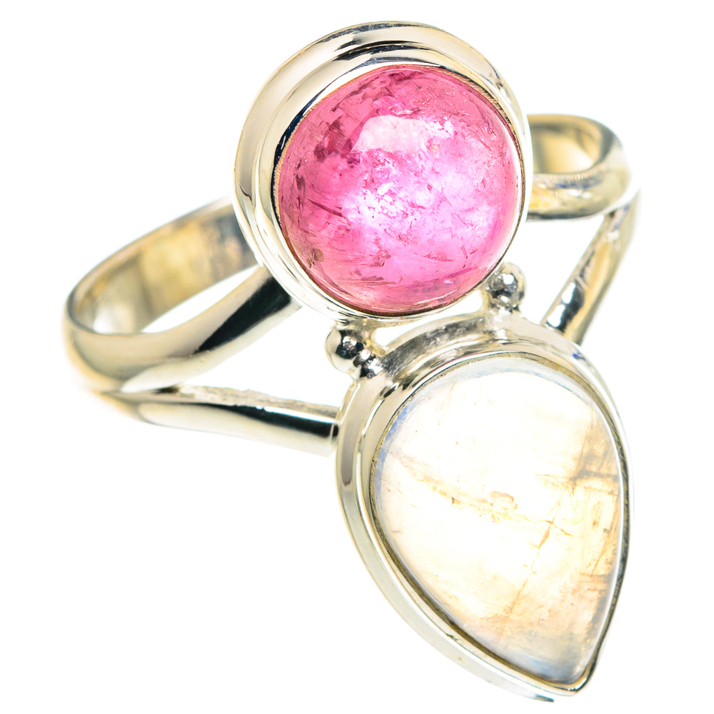 Rainbow Moonstone Rings handcrafted by Ana Silver Co - RING88585