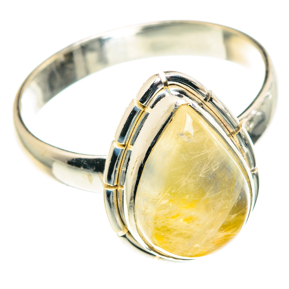 Yellow Moonstone Rings handcrafted by Ana Silver Co - RING88608