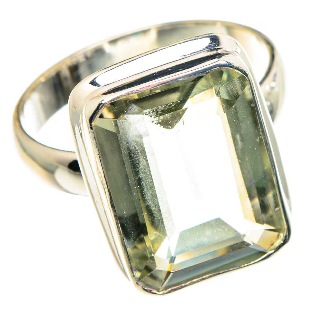 Green Amethyst Rings handcrafted by Ana Silver Co - RING88614