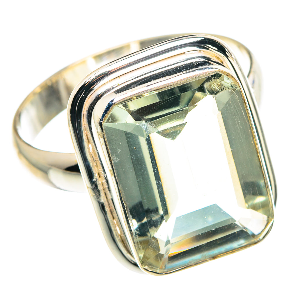 Green Amethyst Rings handcrafted by Ana Silver Co - RING88646