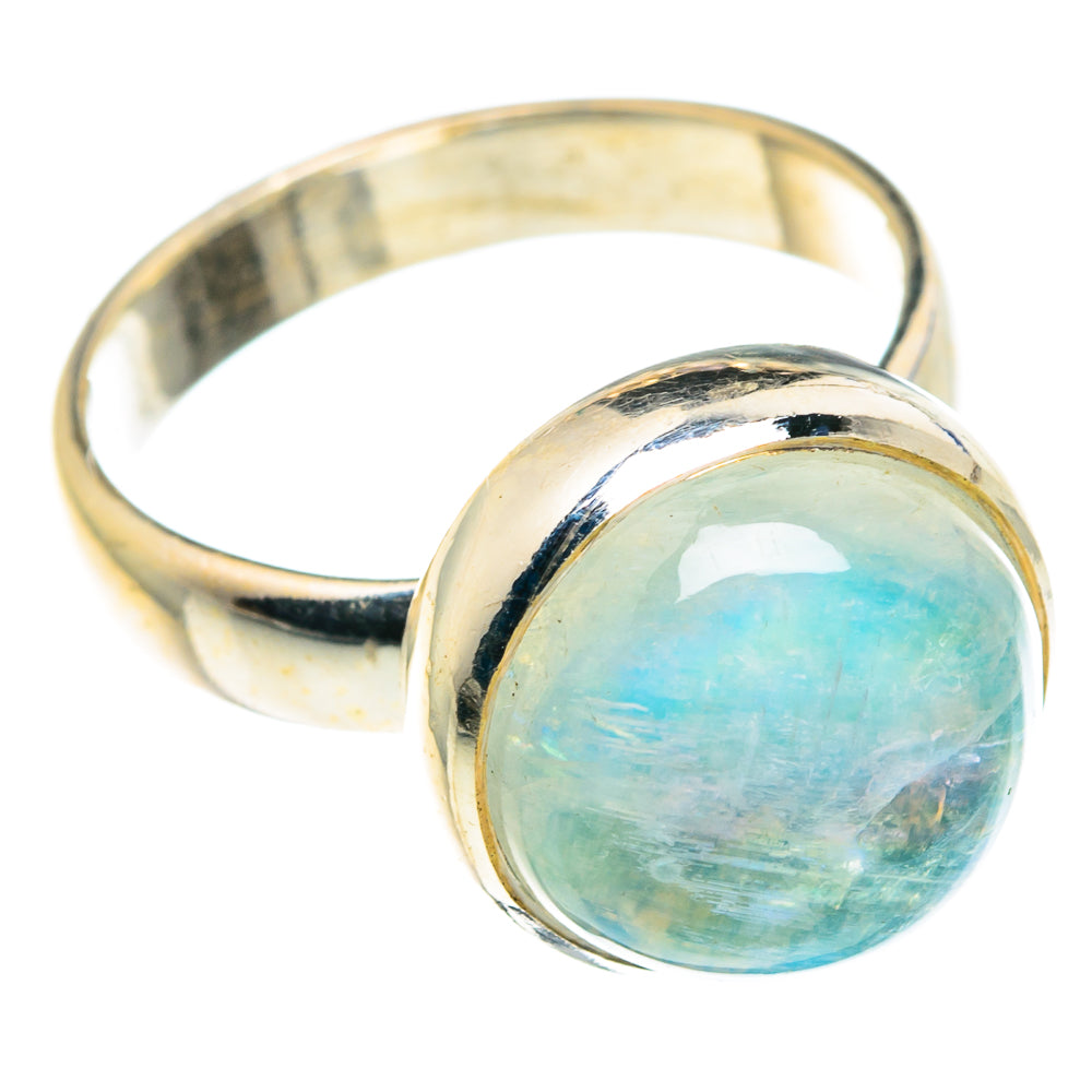 Rainbow Moonstone Rings handcrafted by Ana Silver Co - RING88862