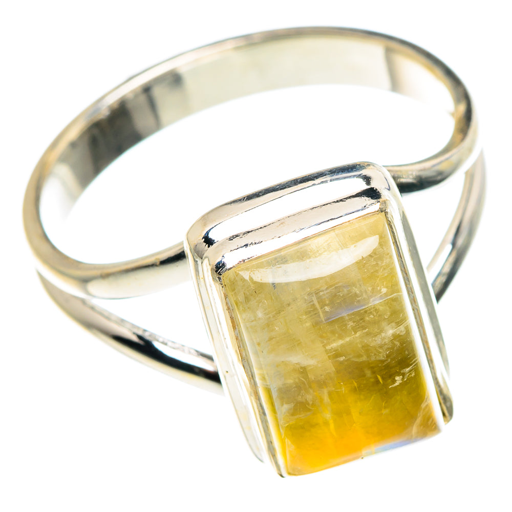 Yellow Moonstone Rings handcrafted by Ana Silver Co - RING88918