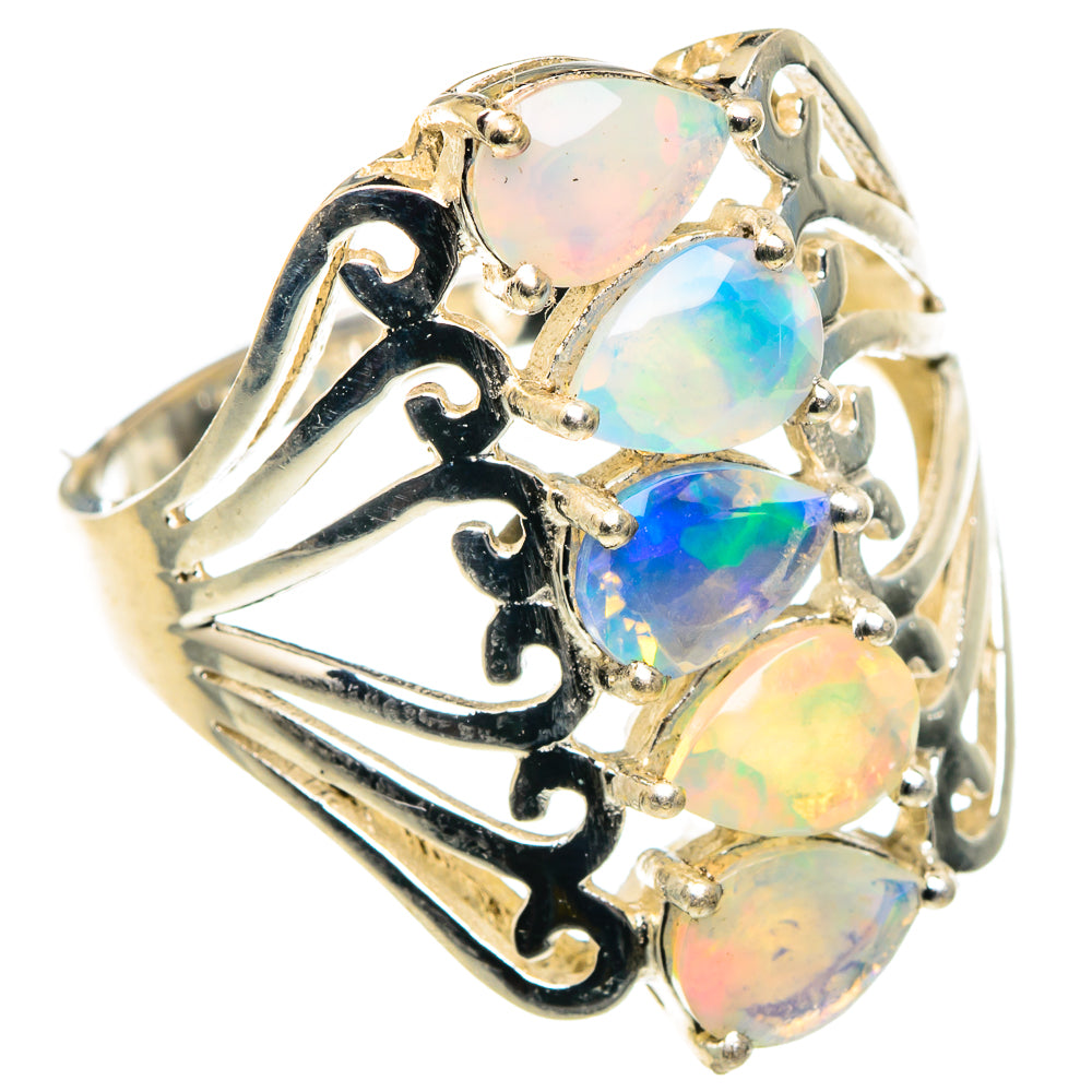 Ethiopian Opal Rings handcrafted by Ana Silver Co - RING89004