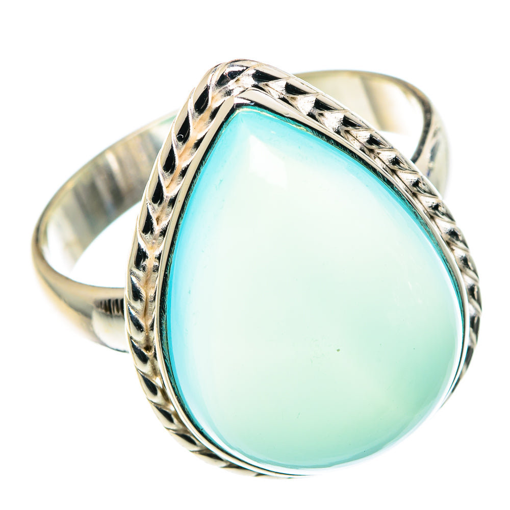Aqua Chalcedony Rings handcrafted by Ana Silver Co - RING89069