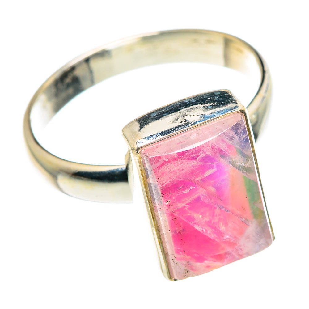 Pink Moonstone Rings handcrafted by Ana Silver Co - RING89121
