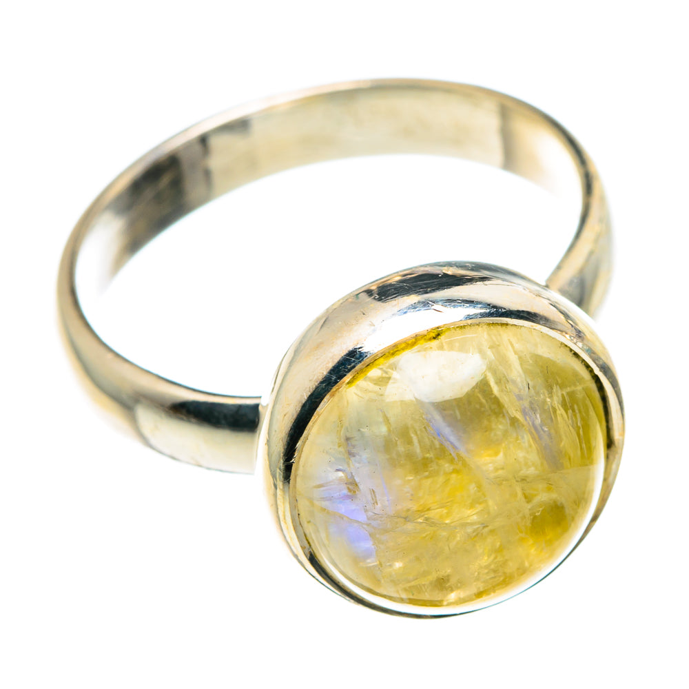 Yellow Moonstone Rings handcrafted by Ana Silver Co - RING89137