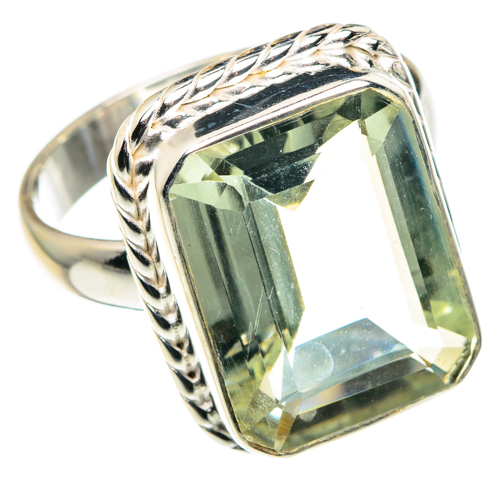 Green Amethyst Rings handcrafted by Ana Silver Co - RING89146
