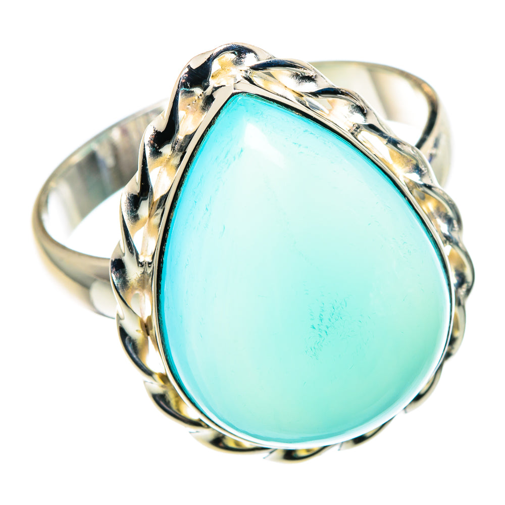 Aqua Chalcedony Rings handcrafted by Ana Silver Co - RING89173