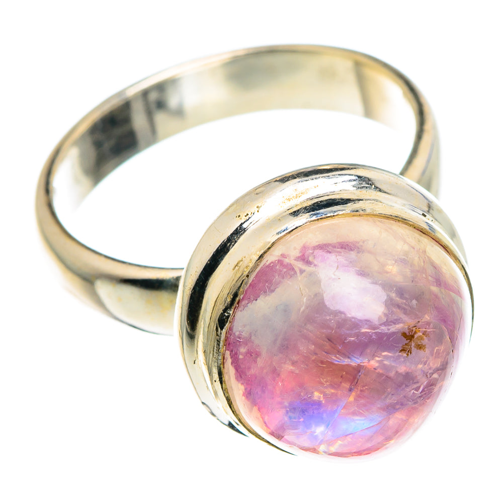 Pink Moonstone Rings handcrafted by Ana Silver Co - RING89216