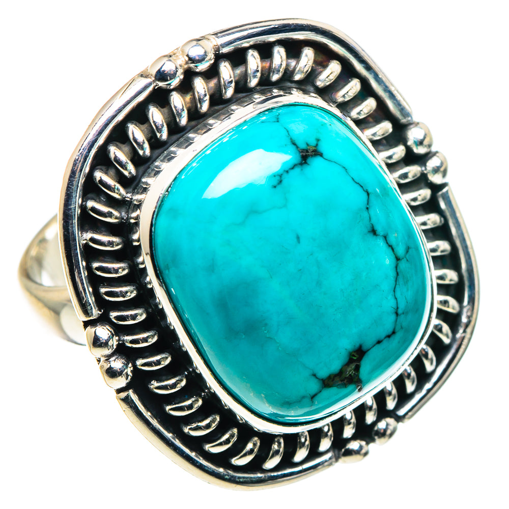 Tibetan Turquoise Rings handcrafted by Ana Silver Co - RING89259