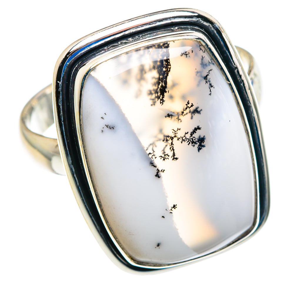Dendritic Opal Rings handcrafted by Ana Silver Co - RING89401