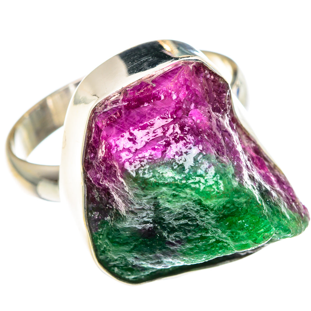 Ruby Zoisite Rings handcrafted by Ana Silver Co - RING89404 - Photo 2