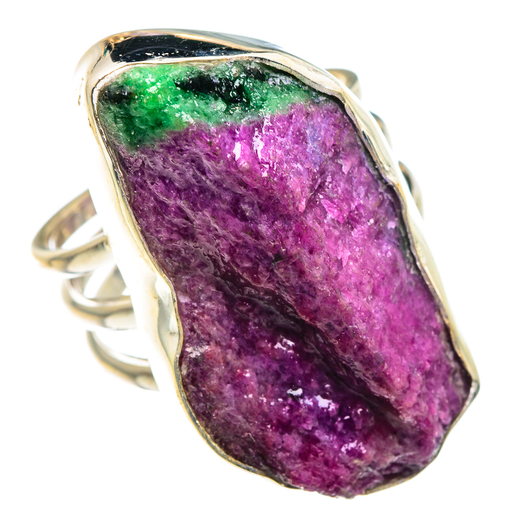 Ruby Zoisite Rings handcrafted by Ana Silver Co - RING89600 - Photo 2