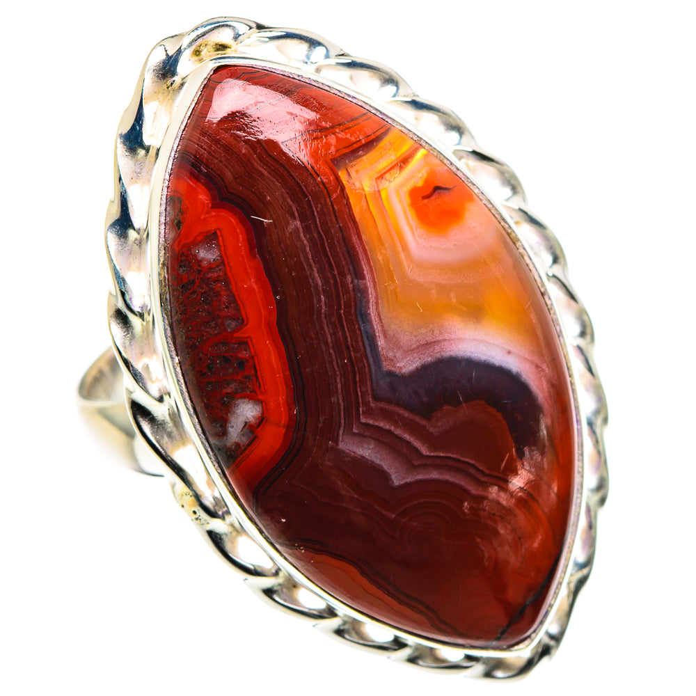 Crazy Lace Agate Rings handcrafted by Ana Silver Co - RING89656