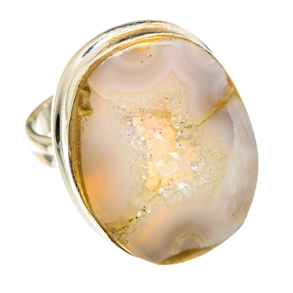 White Geode Slice Rings handcrafted by Ana Silver Co - RING89666