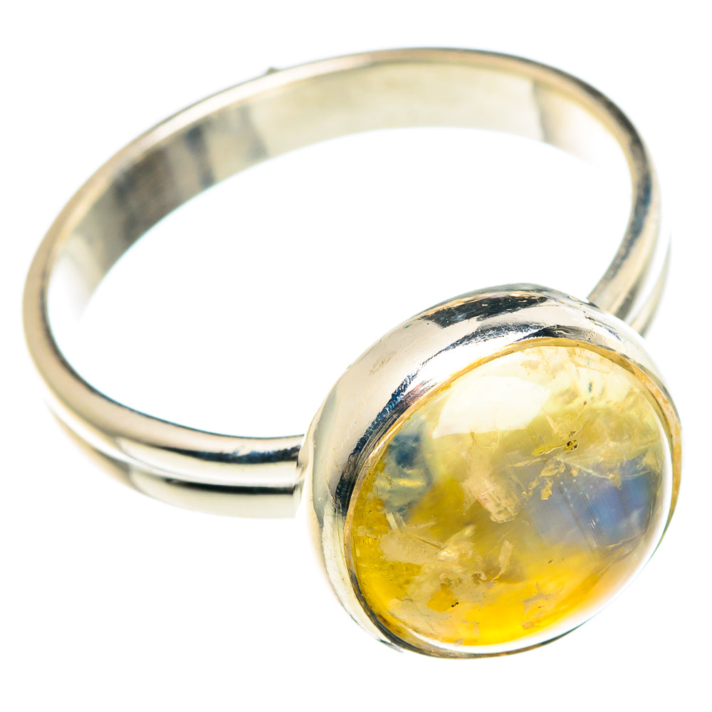 Yellow Moonstone Rings handcrafted by Ana Silver Co - RING89741