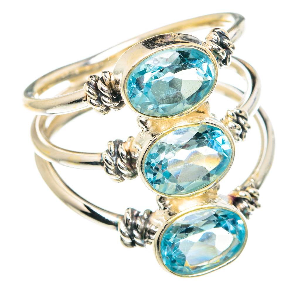 Blue Topaz Rings handcrafted by Ana Silver Co - RING89808