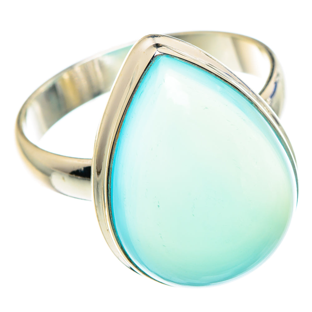 Aqua Chalcedony Rings handcrafted by Ana Silver Co - RING89809