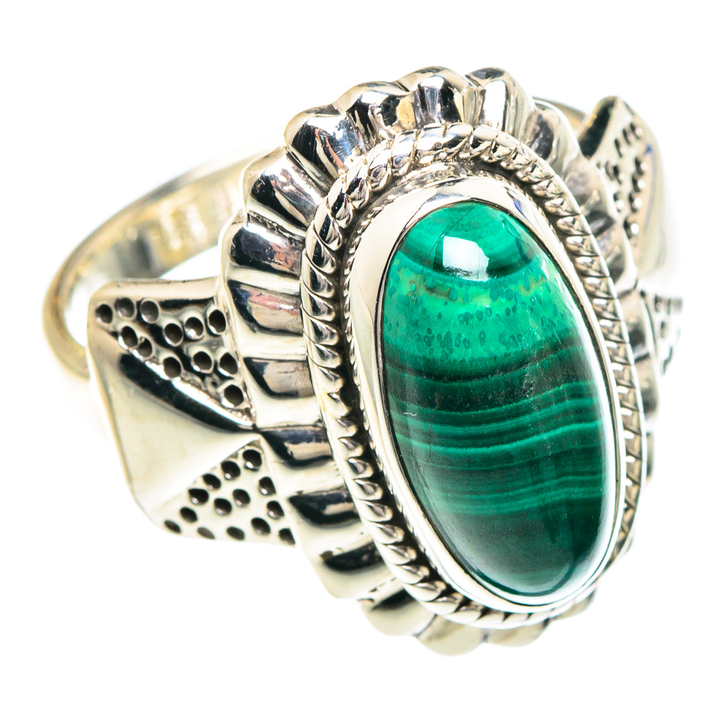 Malachite Rings handcrafted by Ana Silver Co - RING89817