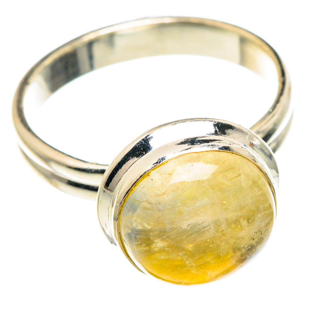Yellow Moonstone Rings handcrafted by Ana Silver Co - RING89869 - Photo 2
