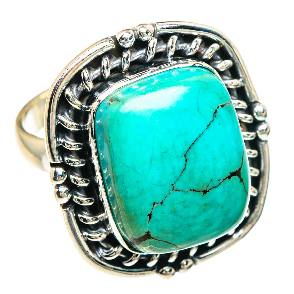 Tibetan Turquoise Rings handcrafted by Ana Silver Co - RING89879