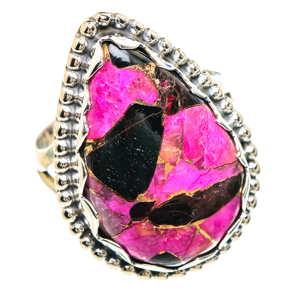 Purple Copper Composite Turquoise Rings handcrafted by Ana Silver Co - RING89890
