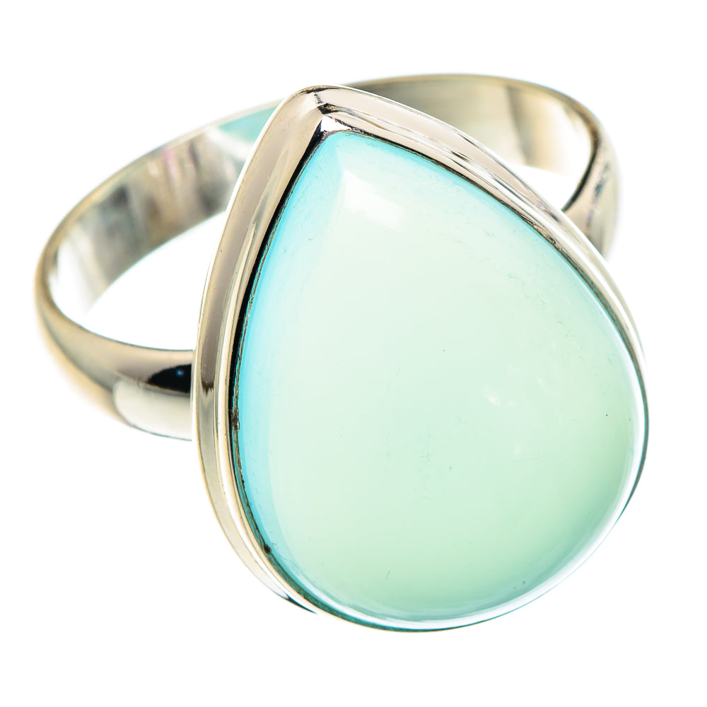 Aqua Chalcedony Rings handcrafted by Ana Silver Co - RING90101 - Photo 2