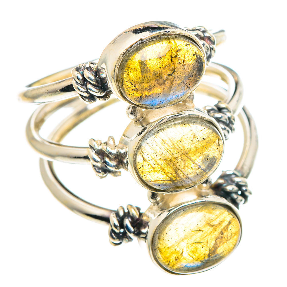Labradorite Rings handcrafted by Ana Silver Co - RING90110