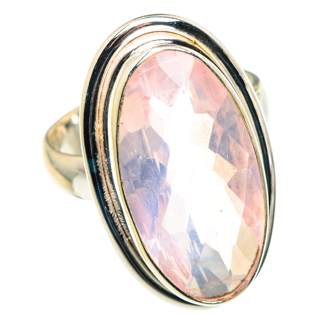 Rose Quartz Rings handcrafted by Ana Silver Co - RING90119