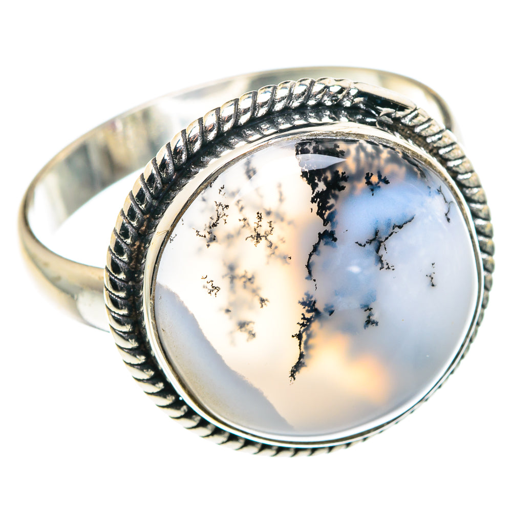 Dendritic Opal Rings handcrafted by Ana Silver Co - RING90128