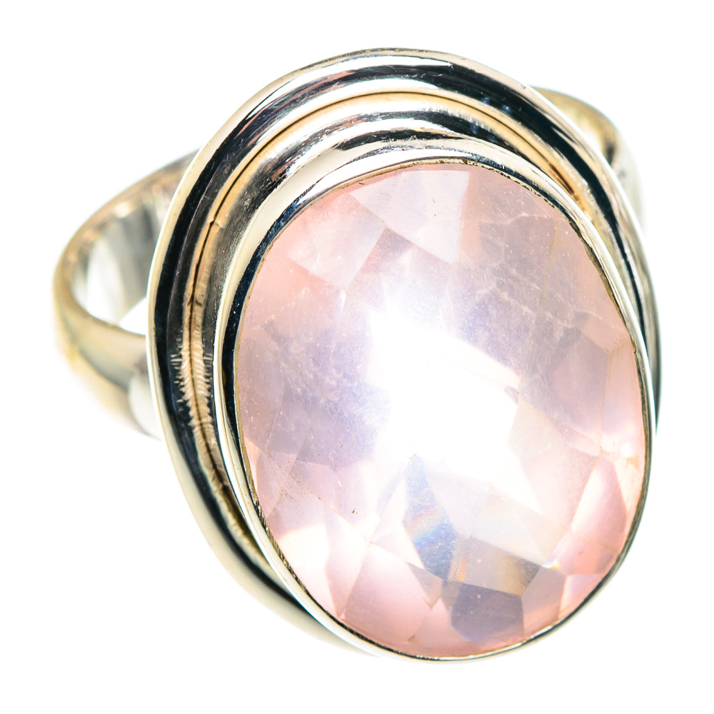Rose Quartz Rings handcrafted by Ana Silver Co - RING90152