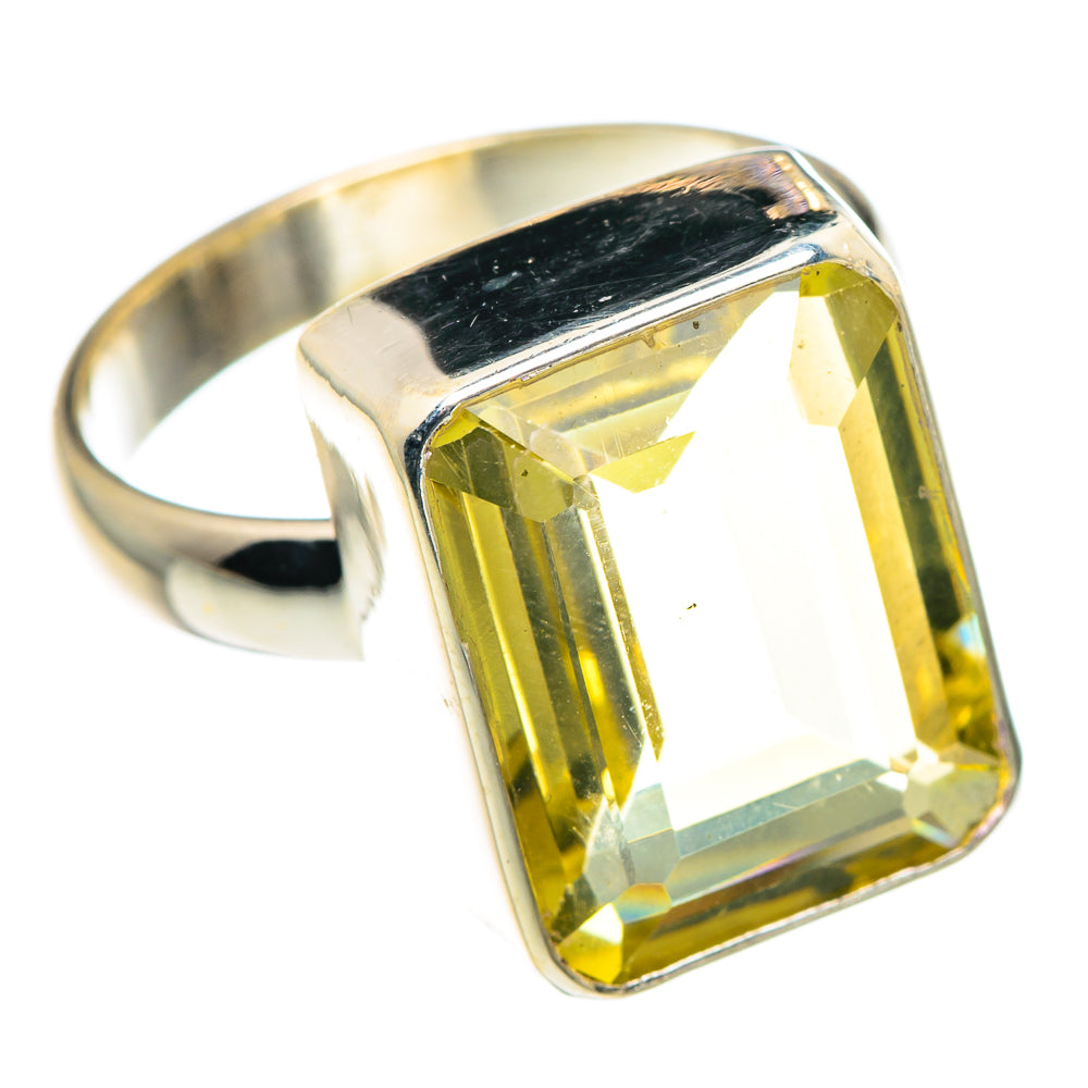 Lemon Quartz Rings handcrafted by Ana Silver Co - RING90163 - Photo 2