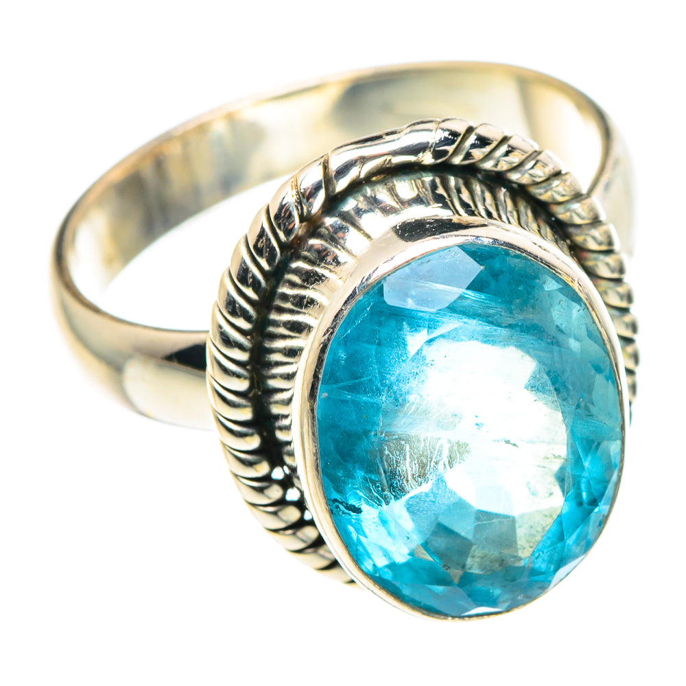Blue Fluorite Rings handcrafted by Ana Silver Co - RING90236