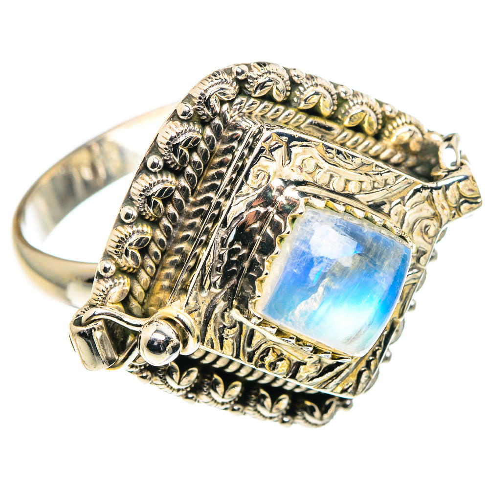 Rainbow Moonstone Rings handcrafted by Ana Silver Co - RING90272