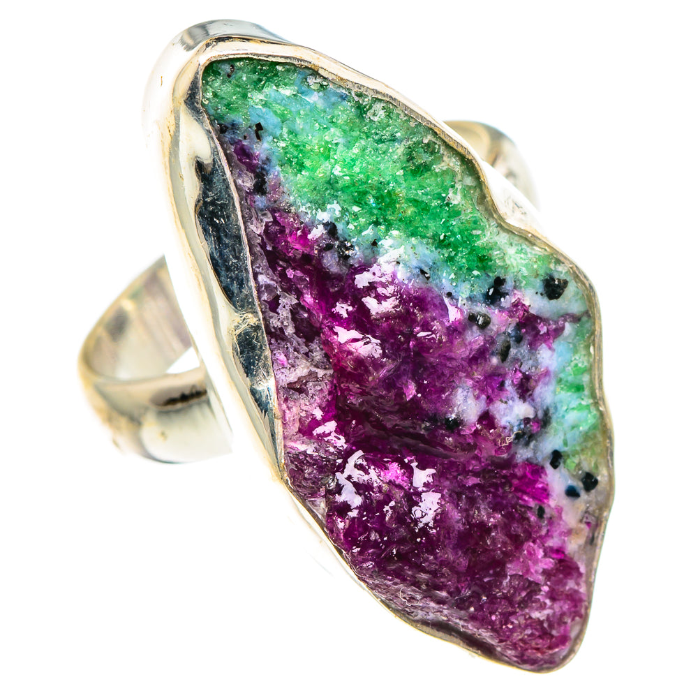 Ruby Zoisite Rings handcrafted by Ana Silver Co - RING90275