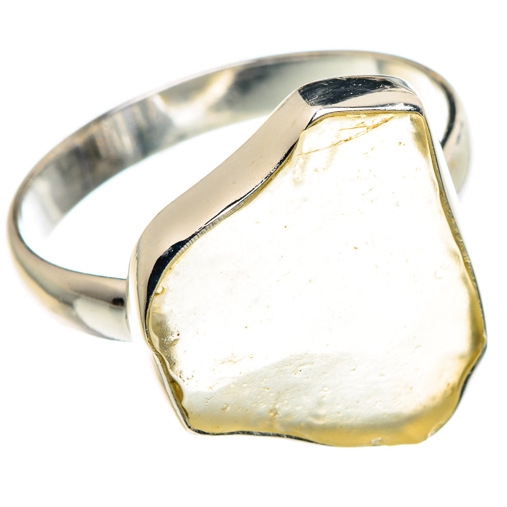 Libyan Desert Glass Rings handcrafted by Ana Silver Co - RING90329 - Photo 2