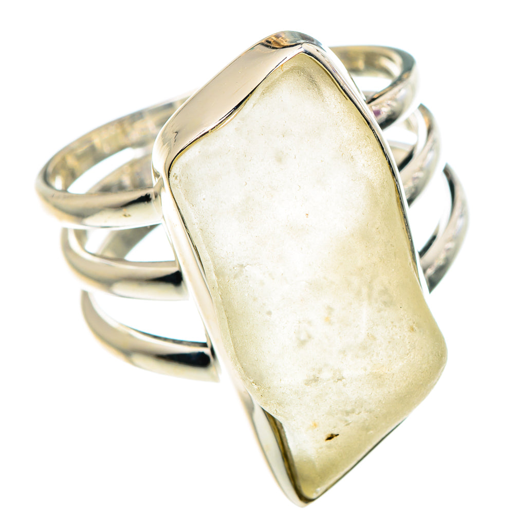 Libyan Desert Glass Rings handcrafted by Ana Silver Co - RING90389